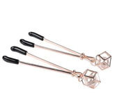 Sophisticated S&M Brat Pearl Nipple Clamps - Customizable Pleasure Nipple and Clit Clamps